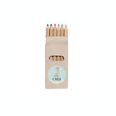 6 coloured pencils in carton box.