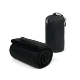 Executive Polar Fleece Travel Blanket with Sustainable Carry Pouch