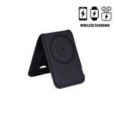 Executive 3-in-1 Magnetic Charging Station & Card Wallet – Stealth Black