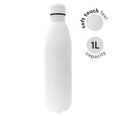 Executive Soft-Touch Insulated Water Bottle – 1L Pristine White