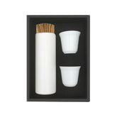 Executive Coffee Connoisseur Set – Pristine White & Mirror Chrome