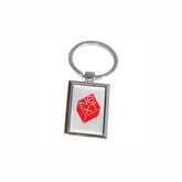 Rectangular Metal Finish Keychain