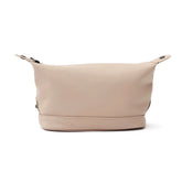 Minimalist Nubuck Wash Bag – Water-Repellent Travel Organizer (Beige)