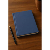 Executive Denim-Textured A5 Notebook – Sustainable Slate Blue