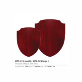 Wooden Plaque with Box Vertical Size QS-MA1807