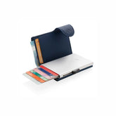 c-secure PU RFID Card Holder & Wallet Navy Blue
