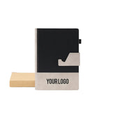 Dual-Tone A5 Executive Notebook with Detachable Mobile Stand