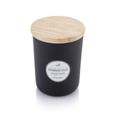 NOUM - Arabic Oudh Scented Glass Candle with Bamboo Lid - Black