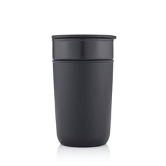 SAVONA - Hans Larsen Premium Ceramic Tumbler With Recycled Protective Sleeve - Black