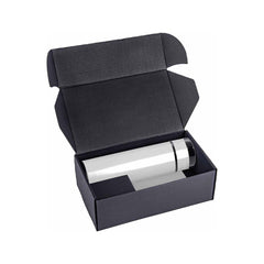 SARGAN - Vacuum Flask with Temperature Lid and Notebook Gift Set - White