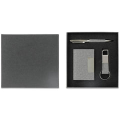 SILVAN - Giftology Gift Set (Card Holder, Key Chain and Pen) - Grey