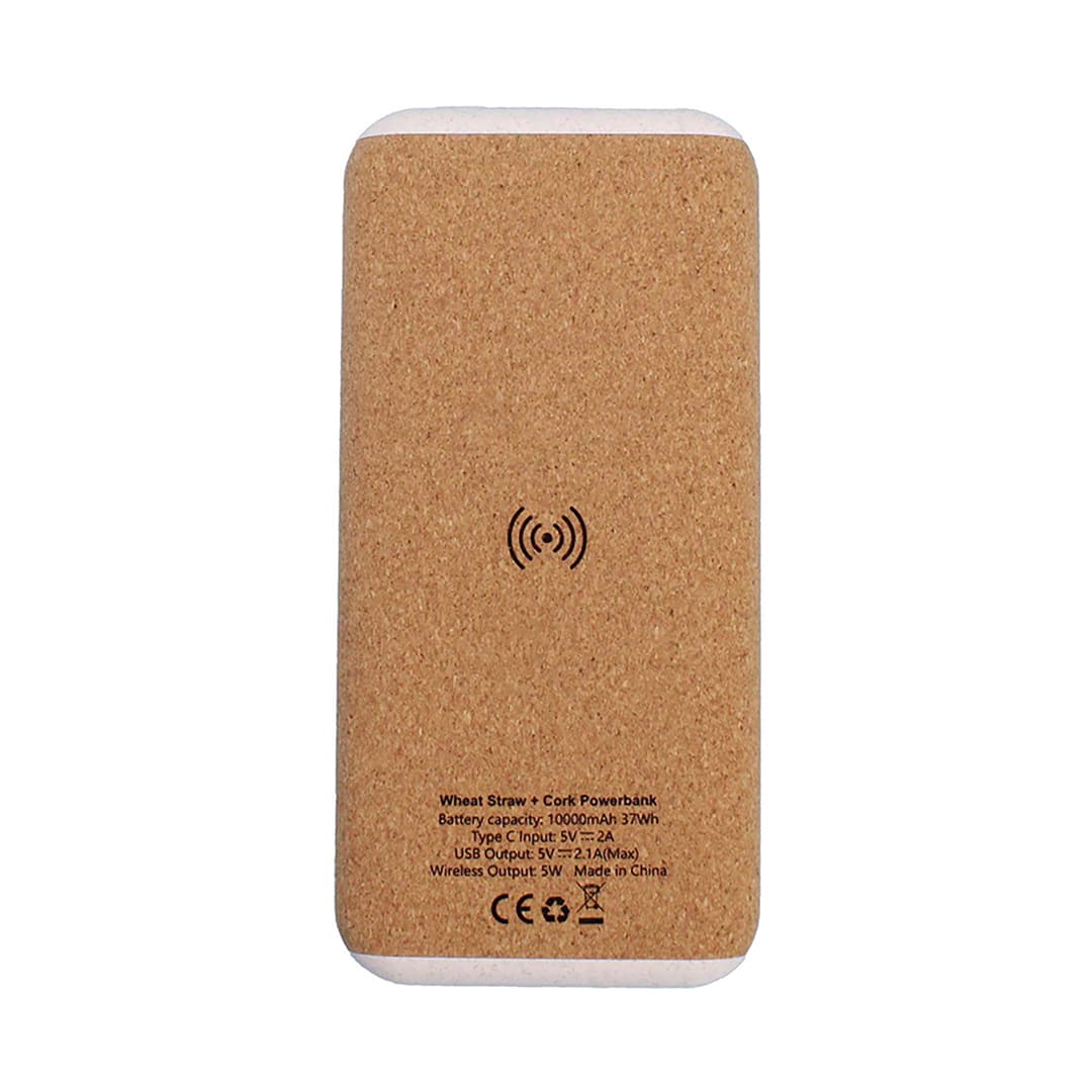 TEHO - 10000 mAh Wheat Straw + Cork Power Bank