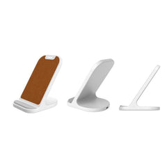 BASEL - @memorii Recycled 10W Wireless Charger Phone Stand - White