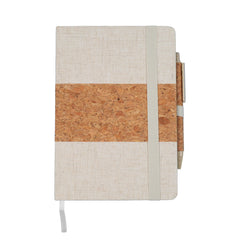 ERDUDFYL - Cork + RPET Notebook and Bamboo Pen Gift Set