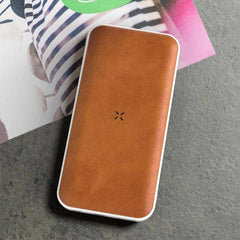 ALBECK - Recycled Leather 10000mAh PD Powerbank - White/Tan