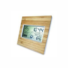 Bamboo Digital Clock with Multiple Display Function (Alarm, Forecast,calendar, Humidity and Temperature )
