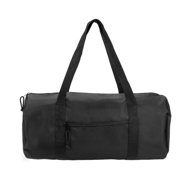 Classic Lightweight Polyester Duffle Gym Bag (Black)