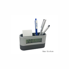 Desk Clock With Items Holder