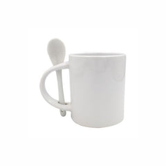 Mug White Sublimation with Spoon
