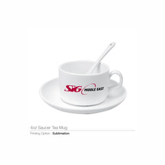 Tea Cup with Spoon and Saucer