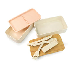 LAYER PLASTIC LUNCH BOX WITH CUTLERY SET