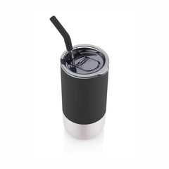 CHANGE Collection Insulated Tumbler with Reusable Straw - Black