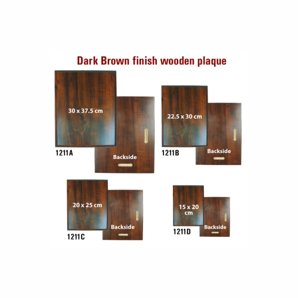 Dark Brown finish wooden plaque