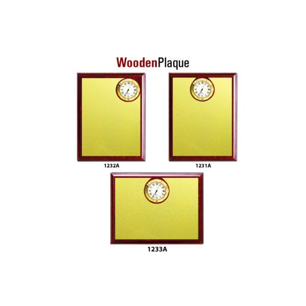 Wooden Plaques with Clock