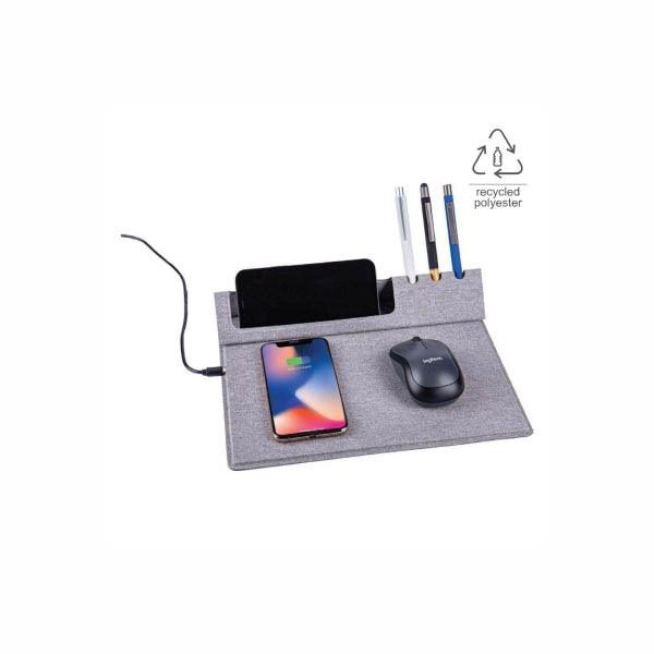 Wireless Mouse Pad & Desk Organizer