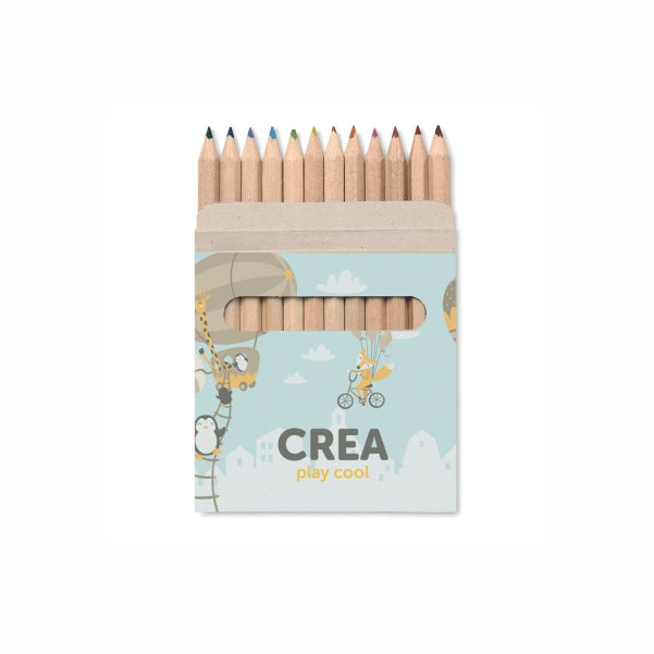 Set of 12 coloured pencils