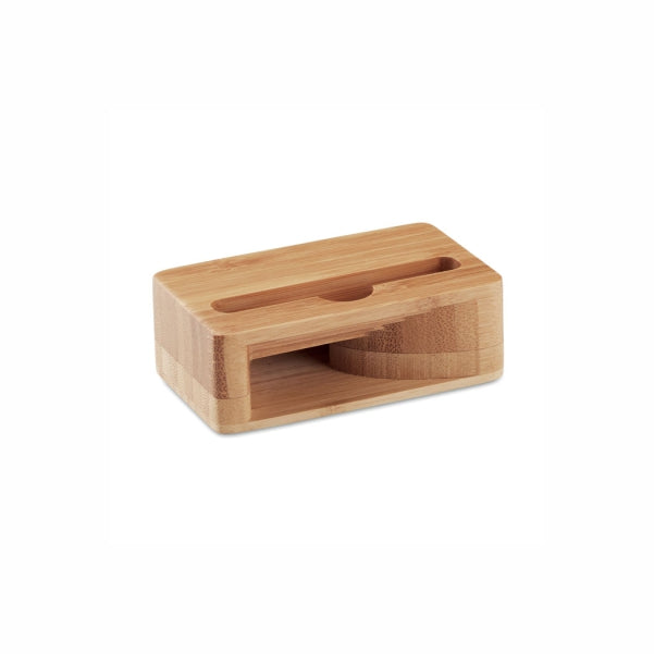 Smartphone stand and amplifier in bamboo