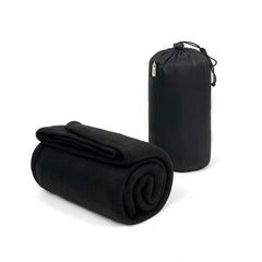Executive Polar Fleece Travel Blanket with Sustainable Carry Pouch