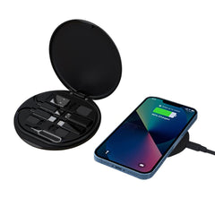 OSLO - @memorii Recycled 15W Wireless Charger Multi - Cable Set - Black
