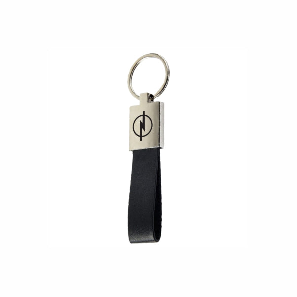 Metal Keychains with Leather Strap
