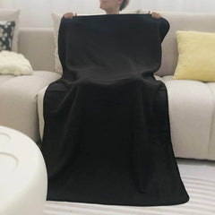 Executive Polar Fleece Travel Blanket with Sustainable Carry Pouch