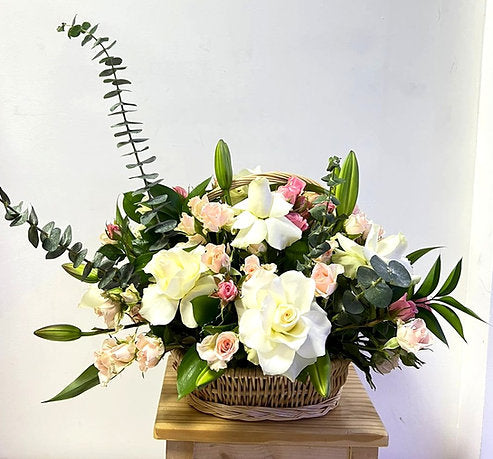 Mix Flower Arrangement in a Basket