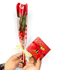 Single Rose and Chocolate