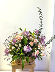 Chic Floral Arrangment in a Basket