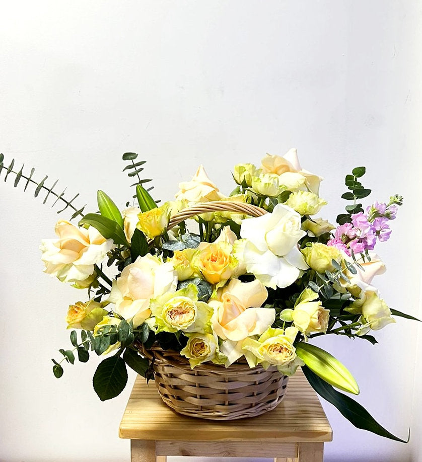 Fresh Flower in a Basket