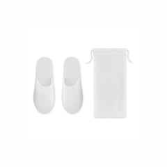 Pair of polyester hotel slippers