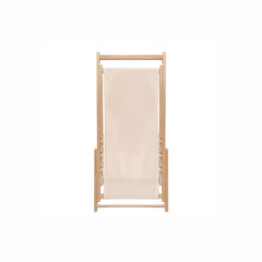 Beach wood traditional deck chair