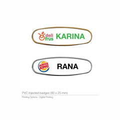 PVC Injected Name Badges