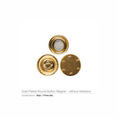 Gold Plated Round Button Magnets