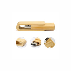Stylish Wooden Swivel USB Flash Drive
