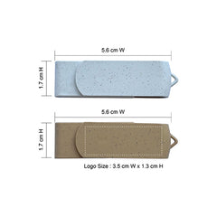 WHEAT STRAW SWIVEL USB FLASH DRIVE
