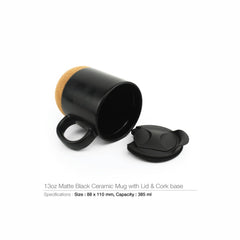 Mugs with Lid and Cork Base
