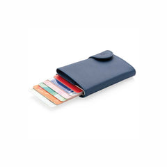 c-secure PU RFID Card Holder & Wallet Navy Blue