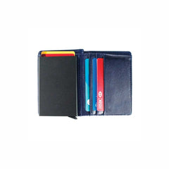RFID Pu Cardholder Wallet - Blu