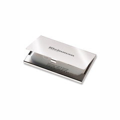 Imitation chrome business card holder