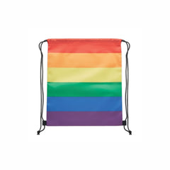 Rainbow drawstring bag